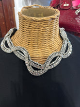 Load image into Gallery viewer, The Row Black Viscose blend rhinestone collar Maxi Gently Worn Dress
