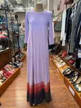Load image into Gallery viewer, Raquel Allegra Lilac/Brown/Orange Cotton Ombre Maxi 3/4 Sleeve Dress, Size 0=XS
