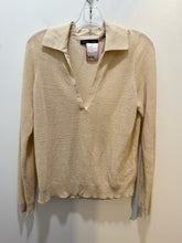 Load image into Gallery viewer, Veronica Beard Ivory Linen Blend Longsleeve Top, Size S
