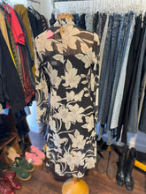 Load image into Gallery viewer, ALL SAINTS Black &amp; Gray Poly Blend Floral sheer Dress, Size 8
