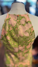 Load image into Gallery viewer, Ali Golden pink &amp; green Polyester &amp; Viscose textured floral Sleeveless Dress, Size M

