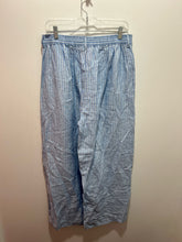 Load image into Gallery viewer, VITAMIN Blue &amp; White Linen Stripe Pant, Size L
