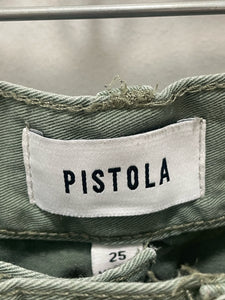 Pistola Green Cotton Cargo w/ Zippers Pant, Size 25