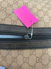 Load image into Gallery viewer, GUCCI Brown Cotton Logo Size Large duffle bag, Vintage/AS IS condition
