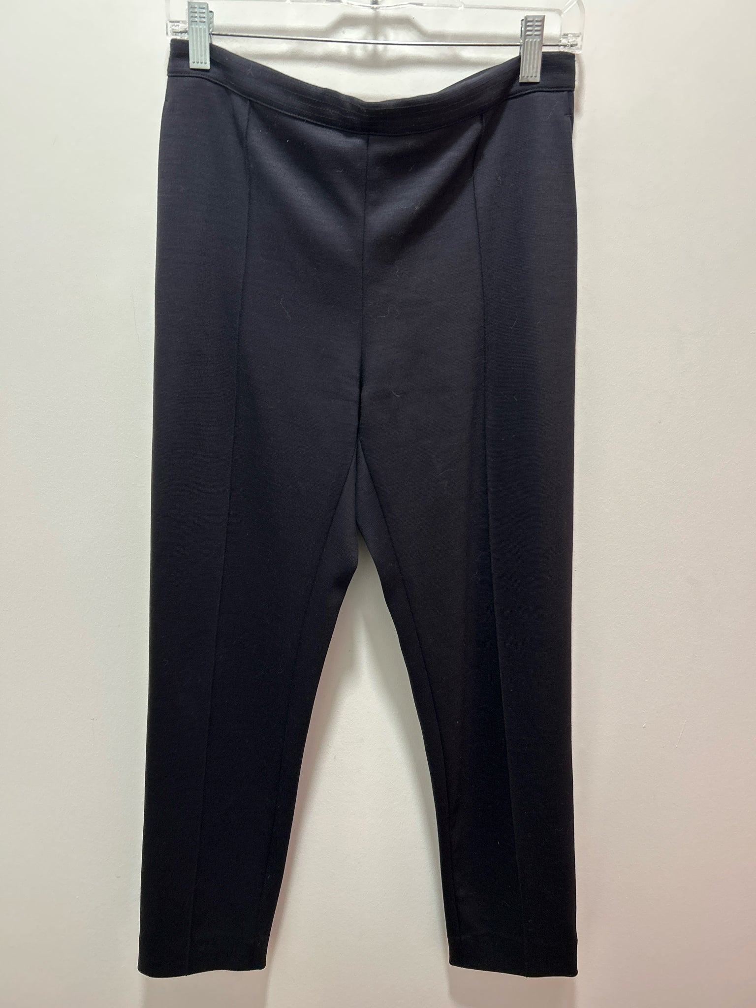 CHLOE Navy Wool pleated Pant, Size 42