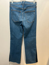 Load image into Gallery viewer, Veronica Beard two tone Cotton Blend slim kick flare Jeans, Size 26
