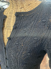 Load image into Gallery viewer, La Maille Sezane Black Cotton NWT! Eyelet Top, Size XS
