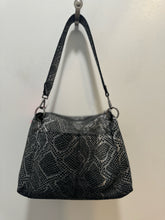 Load image into Gallery viewer, Hammitt Charcoal Leather python print Size Medium multi strap option Purse
