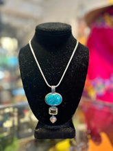 Load image into Gallery viewer, Lori Bonn 925 amazonite,citrine,sunstone Necklace, NEW!
