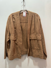 Load image into Gallery viewer, monica cordera Tan Ramie front pockets open Jacket, Size O/S

