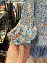 Load image into Gallery viewer, Joie blue &amp; orange Silk Floral Mini long sleeve Dress, Size 4
