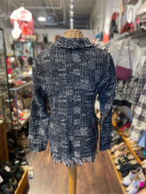Load image into Gallery viewer, MM Lafleur Black and white Cotton Tweed button longsleeve Blazer, Size M
