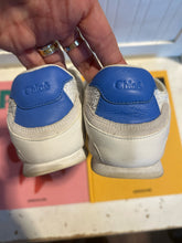 Load image into Gallery viewer, CHLOE White + blue  Suede detail Gently worn Sneaker, Size 39
