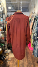 Load image into Gallery viewer, Brochu Walker terracotta Poly Blend pocket Longsleeve Dress
