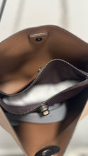 Load image into Gallery viewer, Coach Tan &amp; Grey pebbled leather hand &amp; crossbody bag Purse
