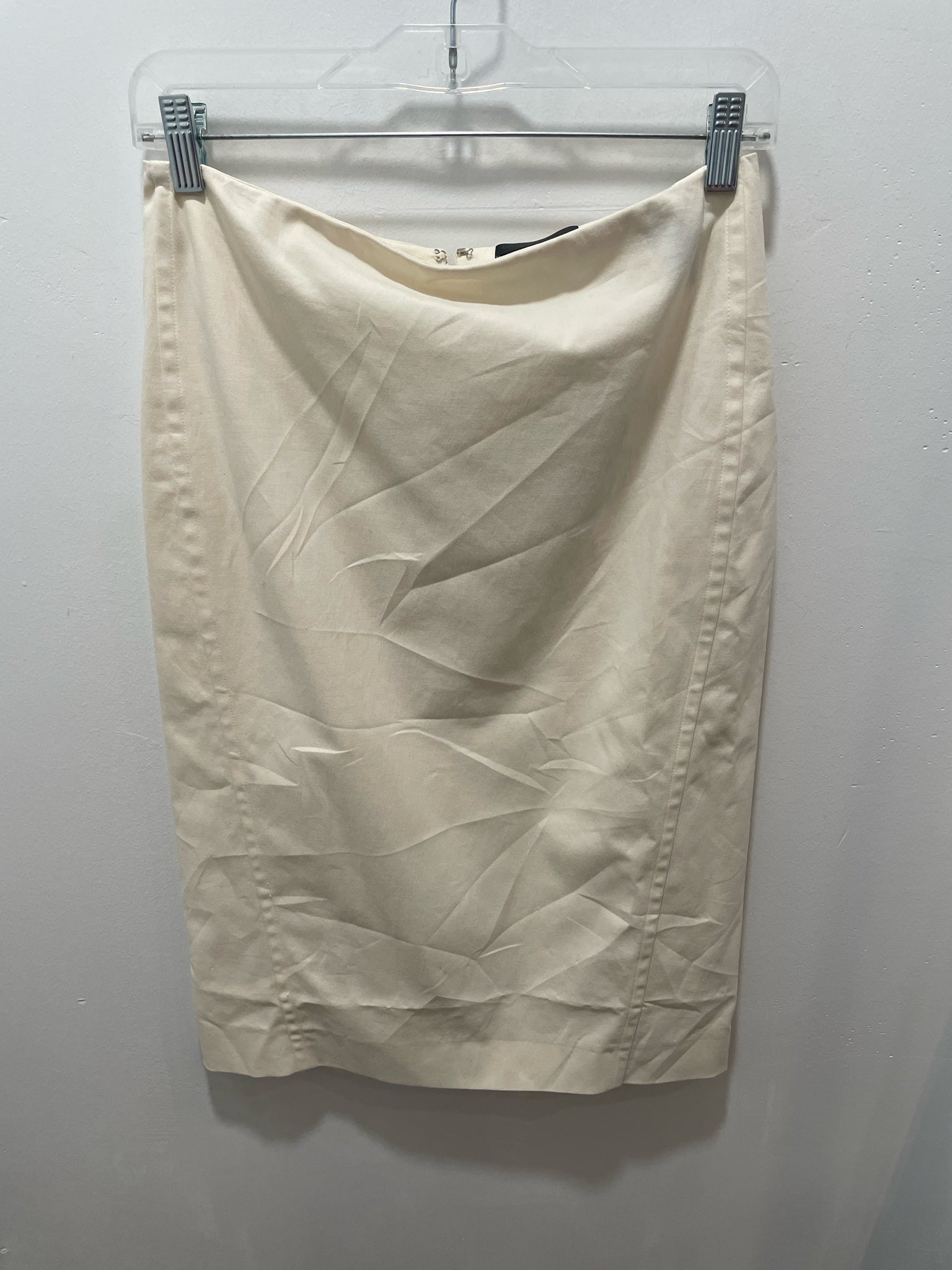 Donna Karan New York Off white Cotton Zip NWT Skirt