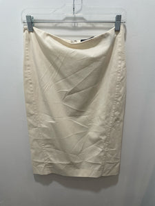 Donna Karan New York Off white Cotton Zip NWT Skirt