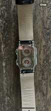 Load image into Gallery viewer, Philip Stein Black &amp; silver patent W/Diamonds Watch, AS IS
