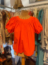 Load image into Gallery viewer, Ulla Johnson Orange Cotton shortsleeve cropped Top, Size 2
