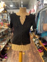 Load image into Gallery viewer, La Maille Sezane Black Cotton NWT! Eyelet Top, Size XS
