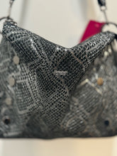 Load image into Gallery viewer, Hammitt Charcoal Leather python print Size Medium multi strap option Purse
