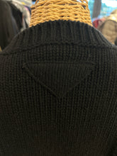 Load image into Gallery viewer, Prada Black Cashmere Blend vneck chunky Sweater
