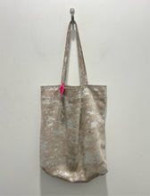 Load image into Gallery viewer, LATICO Taupe sparkle leather Tote Purse
