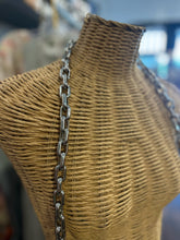 Load image into Gallery viewer, Alexander McQueen Black &amp; silver Leather Studded chain link Purse

