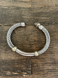 David Yurman two toned 925 & 14k Bracelet W/Clasp
