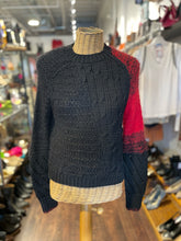 Load image into Gallery viewer, Helmut Lang Black &amp; Red wool &amp; mohair blend knit Sweater, Size XS
