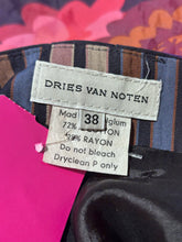 Load image into Gallery viewer, DRIES VAN NOTEN multi colored Cotton Blend striped Pencil Skirt

