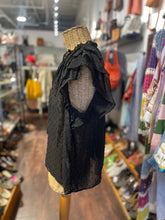 Load image into Gallery viewer, Ulla Johnson Black Silk Textured Short sleeve Top, Size 4
