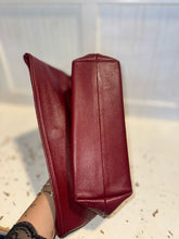 Load image into Gallery viewer, beck Red Leather Size Medium magnetic closure Clutch/Purse

