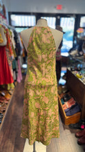 Load image into Gallery viewer, Ali Golden pink &amp; green Polyester &amp; Viscose textured floral Sleeveless Dress, Size M
