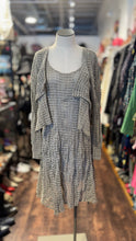 Load image into Gallery viewer, Pleats Please Taupe &amp; White polyester and cotton perforated 2 piece, Size 3=L

