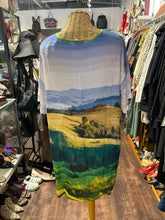 Load image into Gallery viewer, The Kit. multicolor Viscose Landscape Print Gently worn short sleeve Dress, Size Small
