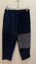 Load image into Gallery viewer, Caron Callahan Blue multi Cotton Patchwork Drawstring Pant, Size S

