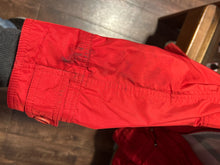 Load image into Gallery viewer, Burberry Red Poly waterproof Zip Up cinched detail Jacket, Gently Worn, Size L
