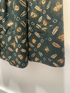 Ulla Johnson Green Cotton Tie Dye Belted Long Skirt, Size 4