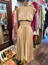 Load image into Gallery viewer, ALC Nude Sateen Pleat Waist detail Sleeveless Dress
