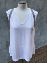 Load image into Gallery viewer, Brunello Cuccinelli Beige Silk Beaded Trim Top, Size M
