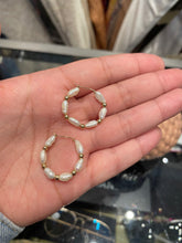 Load image into Gallery viewer, Fine Jewelry Gold 14k Pearl Hoop Earrings
