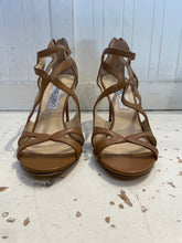 Load image into Gallery viewer, Used Jimmy Choo Tan Leather Sandal Heel, Size 40
