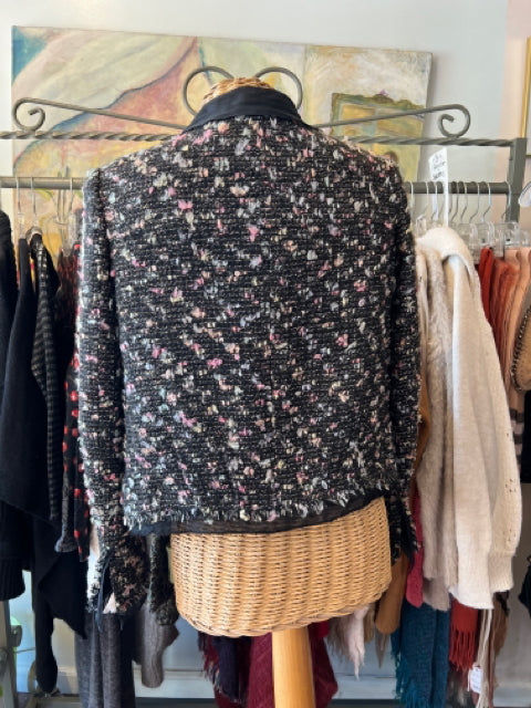CHANEL Tweed Multicolor Silk Lined Jacket, Size 36 – Sola Lucy