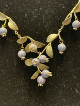 Load image into Gallery viewer, Michael Michaud Green &amp; Blue Berries Bronze Necklace

