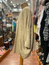 Load image into Gallery viewer, Oska Tan Linen Button Down Oversized Top, Size 1=Small
