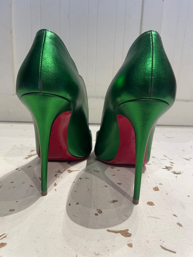 Christian Louboutin Pre-owned Women's Leather Sandals - Green - EU 38