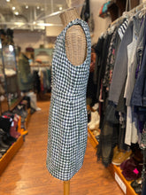 Load image into Gallery viewer, Veronica Beard White/Black/Green Tweed Sleeveless Dress, Size 8
