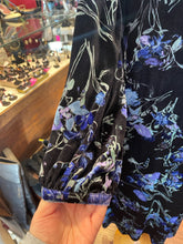 Load image into Gallery viewer, Dorothee Schumacher Black/Blue Velvet Floral Maxi Dress, Size 3=L

