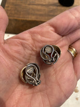 Load image into Gallery viewer, Used Tiffany &amp; Co Vintage Sterling Silver &amp; 14k Gold Clip On Earrings
